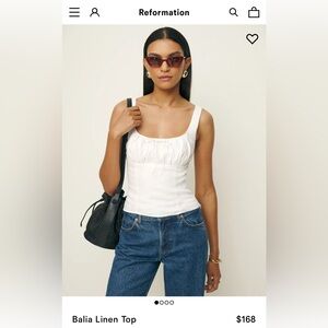 Reformation Balia Linen Top
